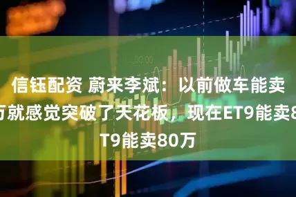 信钰配资 蔚来李斌：以前做车能卖20万就感觉突破了天花板，现在ET9能卖80万