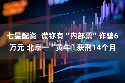 七星配资  谎称有“内部票”诈骗6万元 北京一“黄牛”获刑14个月