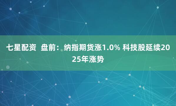 七星配资  盘前：纳指期货涨1.0% 科技股延续2025年涨势