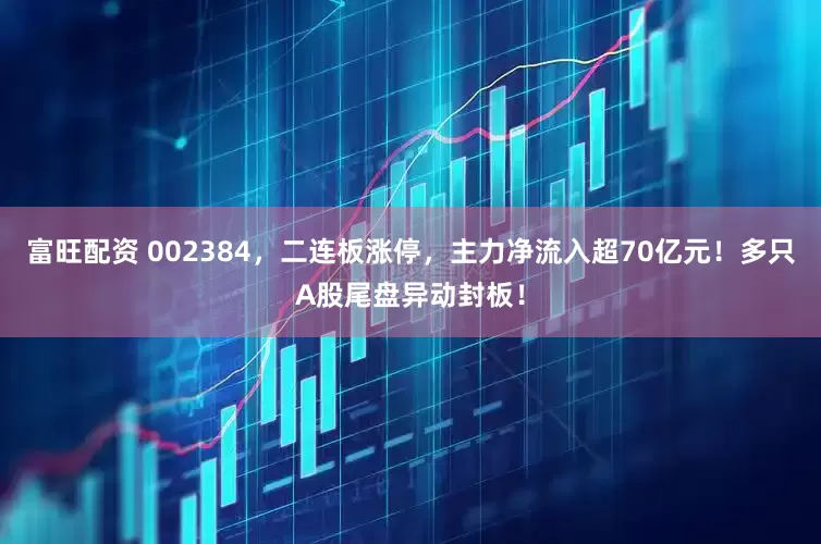 富旺配资 002384,二连板涨停,主力净流入超70亿元!多只A股尾盘异动封板!